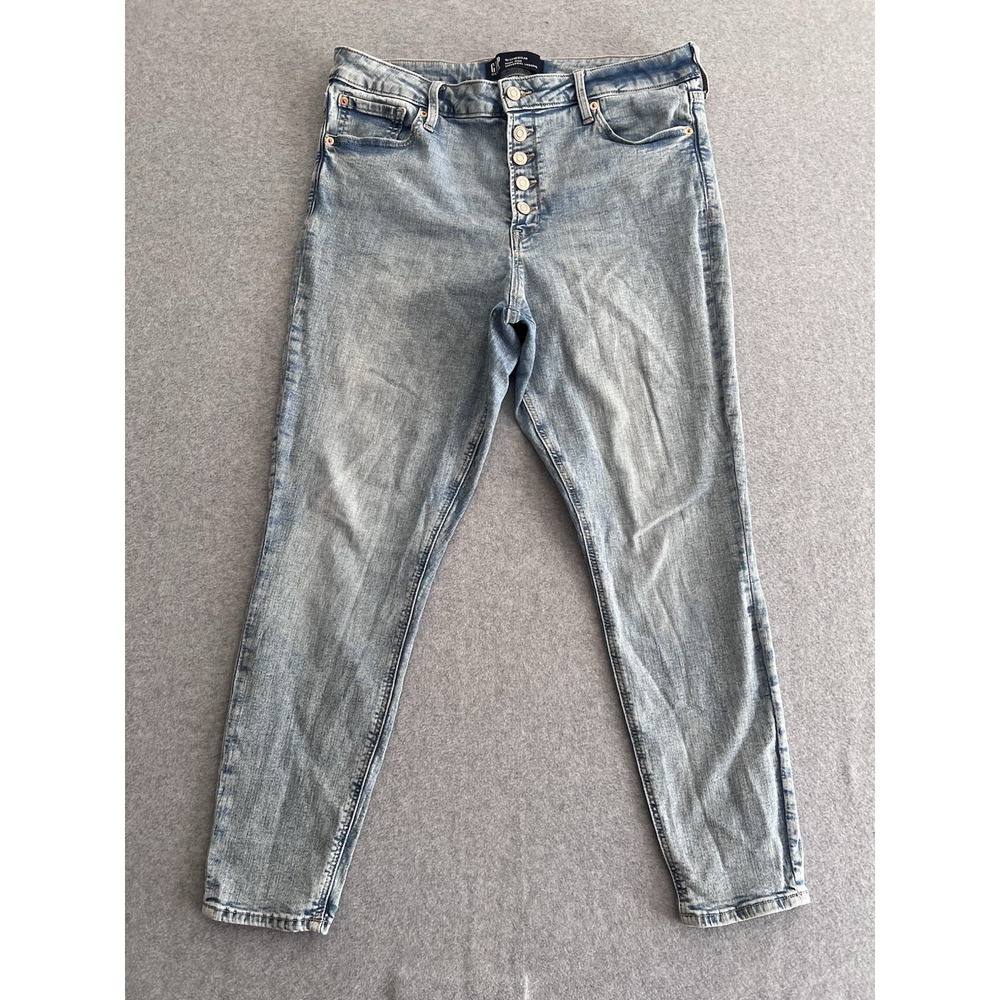 GAP Denim High Rise Universal Legging Denim Jeans Women 16/33 Button Fly 34W